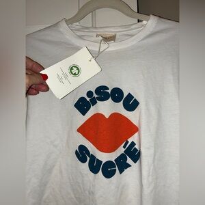 NWT Sezane “Bisou Sucré" T-shirt Sz S